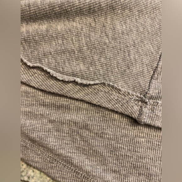 Free people heather gray scoop neck long sleeve tunic shirt. S - Picture 8 of 10